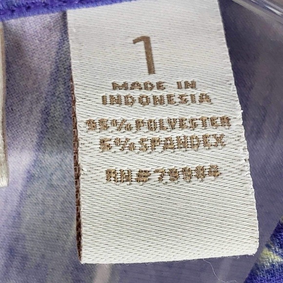 Chicos Tunic Shirt Women’s Size 1 US Medium M Purple Geometric Ikat Zip Back - Picture 7 of 10